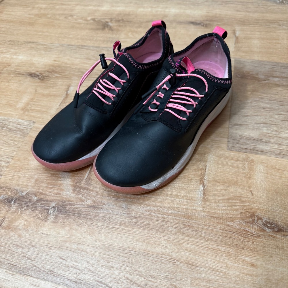 Clove Womens 9.5 Nursing Shoes Black Pink Fluid Resistant Healthcare Sneaker